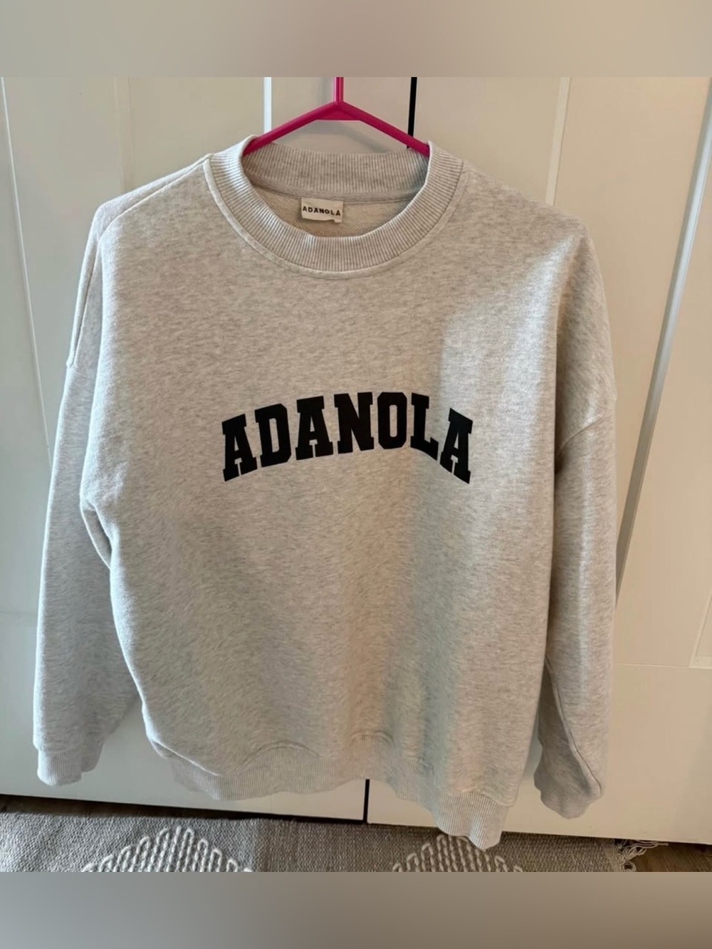 Adanola Off-White Organic Cotton Top with Black Logo